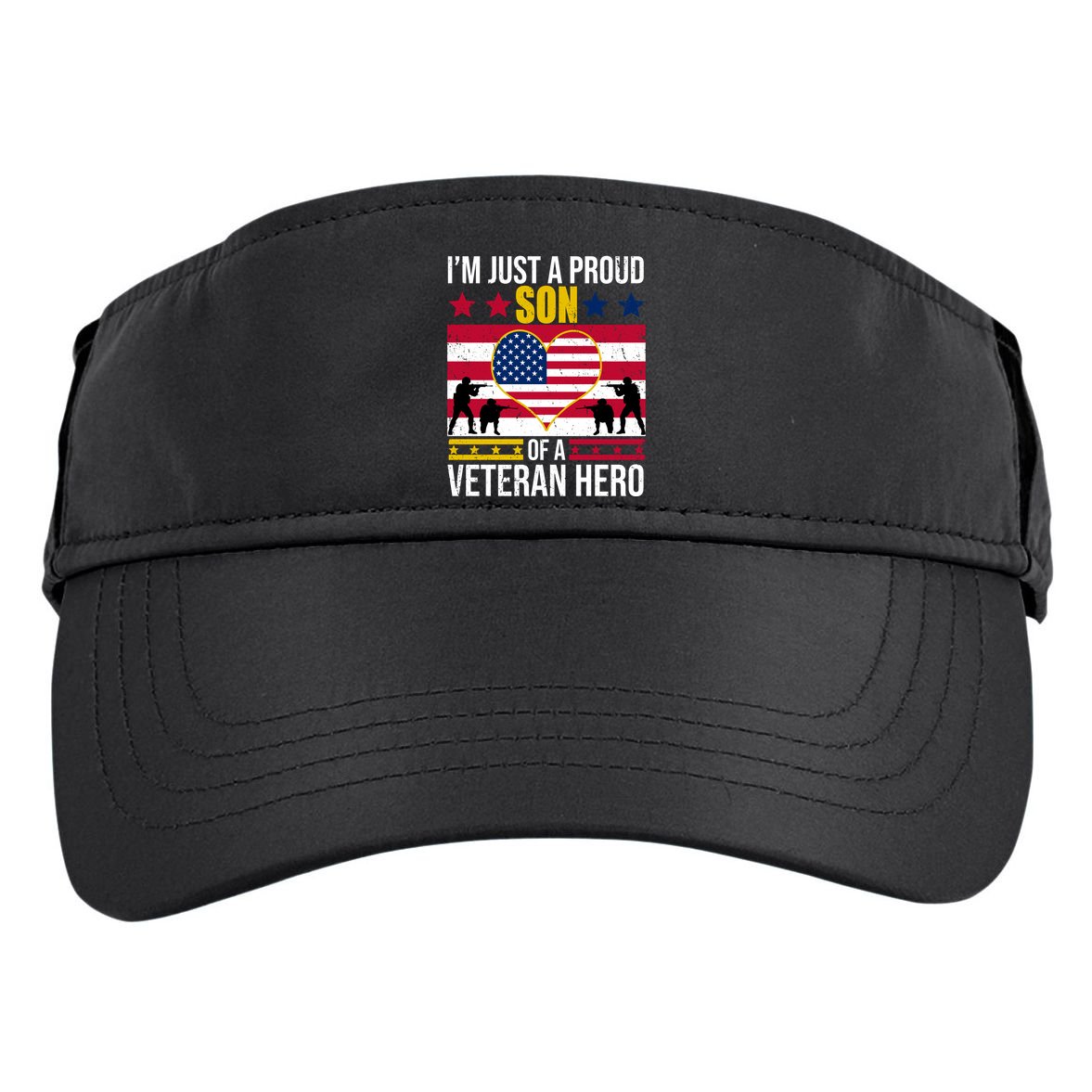 I'm Just A Proud Son Of A Veteran Hero Adult Drive Performance Visor