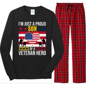 I'm Just A Proud Son Of A Veteran Hero Long Sleeve Pajama Set