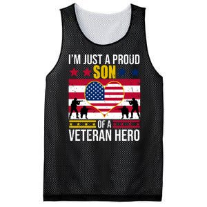 I'm Just A Proud Son Of A Veteran Hero Mesh Reversible Basketball Jersey Tank