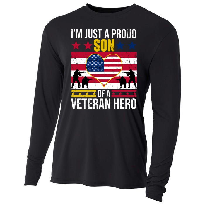 I'm Just A Proud Son Of A Veteran Hero Cooling Performance Long Sleeve Crew