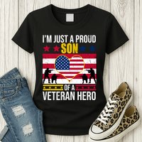 I'm Just A Proud Son Of A Veteran Hero Womens T-Shirt