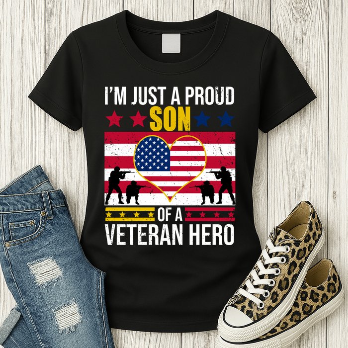 I'm Just A Proud Son Of A Veteran Hero Womens T-Shirt