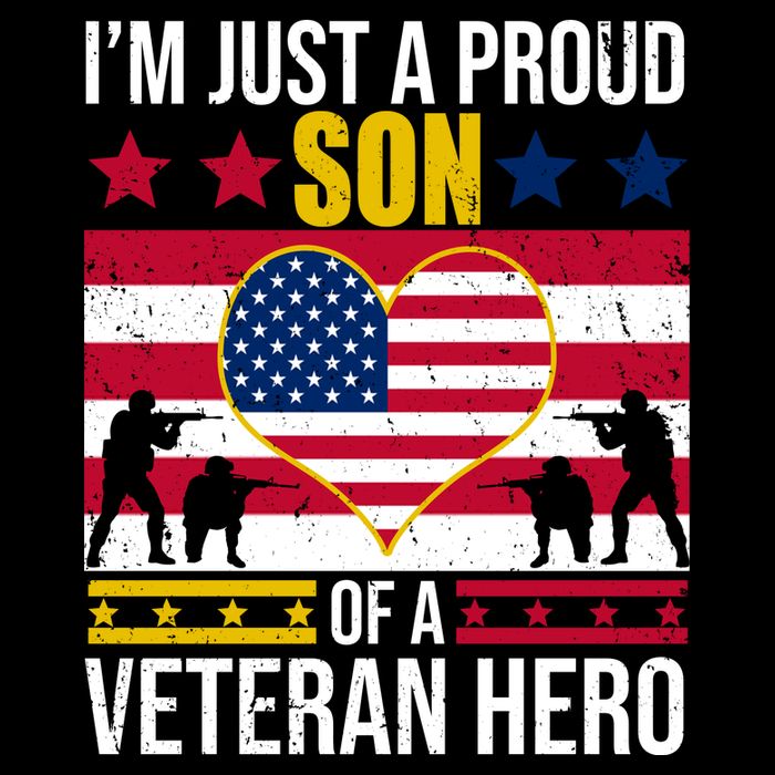 I'm Just A Proud Son Of A Veteran Hero Womens T-Shirt