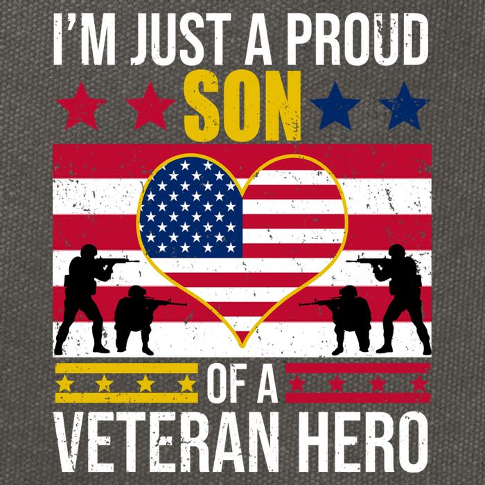 I'm Just A Proud Son Of A Veteran Hero Cotton Canvas Backpack