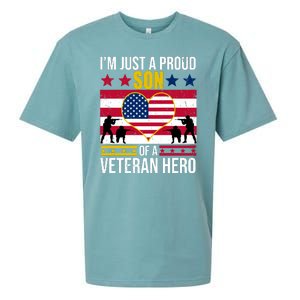 I'm Just A Proud Son Of A Veteran Hero Sueded Cloud Jersey T-Shirt