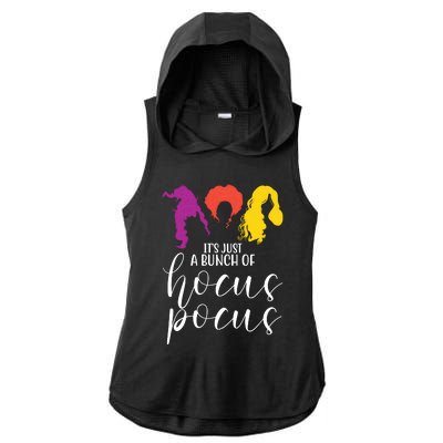 It's Just A Bunch Of Hocus Pocus Witches Ladies PosiCharge Tri-Blend Wicking Draft Hoodie Tank