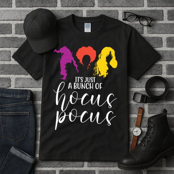 It's Just A Bunch Of Hocus Pocus Witches Tall T-Shirt