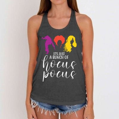 It's Just A Bunch Of Hocus Pocus Witches Women's Knotted Racerback Tank