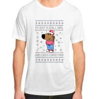 IM Just A Chill Girl Who Likes Christmas Ugly Sweater Adult ChromaSoft Performance T-Shirt