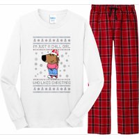 IM Just A Chill Girl Who Likes Christmas Ugly Sweater Long Sleeve Pajama Set