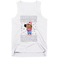 IM Just A Chill Girl Who Likes Christmas Ugly Sweater Tank Top