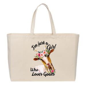 IM Just A Girl Who Loves Goats Cute Goats Lovers Cotton Canvas Jumbo Tote