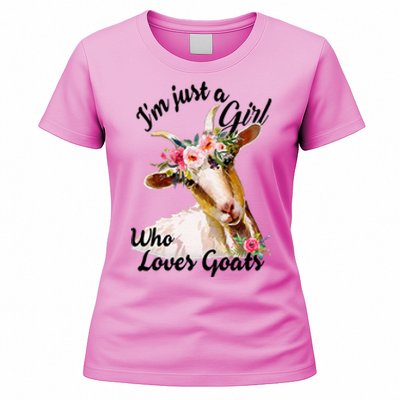 IM Just A Girl Who Loves Goats Cute Goats Lovers Women's T-Shirt