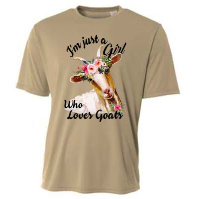 IM Just A Girl Who Loves Goats Cute Goats Lovers Cooling Performance Crew T-Shirt