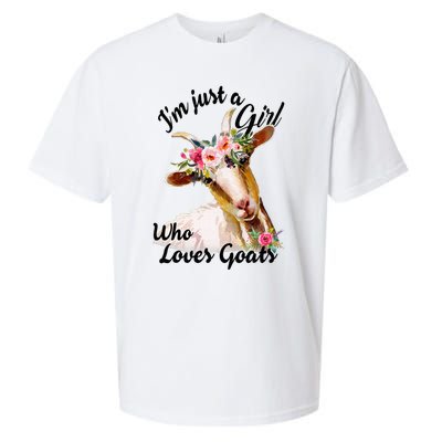 IM Just A Girl Who Loves Goats Cute Goats Lovers Sueded Cloud Jersey T-Shirt