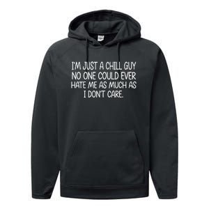 Im Just A Chill Guy Costume Performance Fleece Hoodie