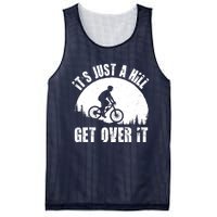 It's Just A Hill Get Over It Mountain Biker Downhill Mesh Reversible Basketball Jersey Tank