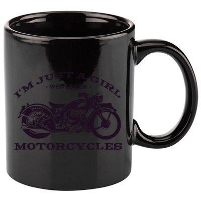 I'm Just A Girl Who Loves Motorcycles 11oz C Handle Ceramic Mug