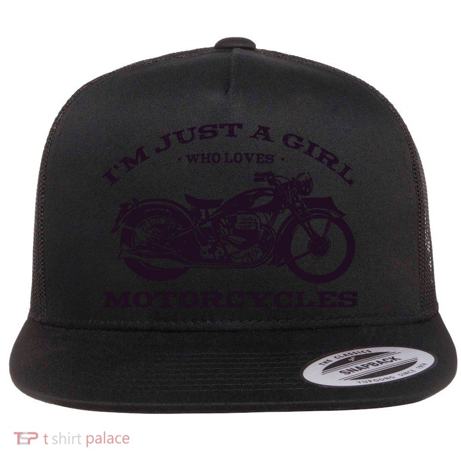 I'm Just A Girl Who Loves Motorcycles Flatbill Hat