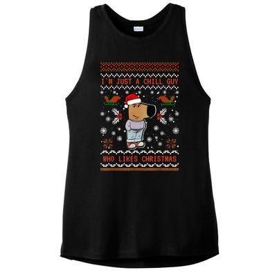 IM Just A Chill Guy Who Likes Christmas My New Character Ladies PosiCharge Tri-Blend Wicking Tank