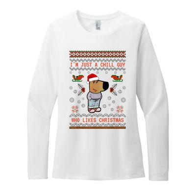 IM Just A Chill Guy Who Likes Christmas My New Character Womens CVC Long Sleeve Shirt