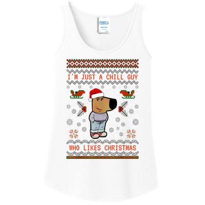 IM Just A Chill Guy Who Likes Christmas My New Character Ladies Essential Tank