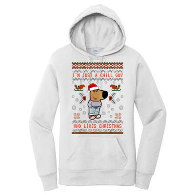 IM Just A Chill Guy Who Likes Christmas My New Character Women's Pullover Hoodie
