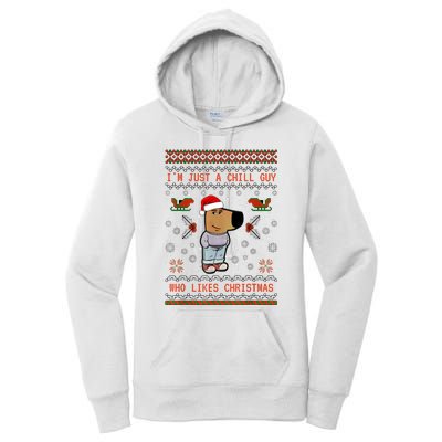 IM Just A Chill Guy Who Likes Christmas My New Character Women's Pullover Hoodie