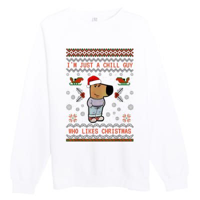 IM Just A Chill Guy Who Likes Christmas My New Character Premium Crewneck Sweatshirt