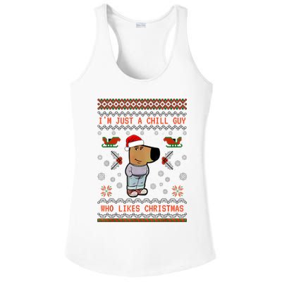 IM Just A Chill Guy Who Likes Christmas My New Character Ladies PosiCharge Competitor Racerback Tank