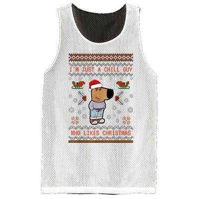 IM Just A Chill Guy Who Likes Christmas My New Character Mesh Reversible Basketball Jersey Tank