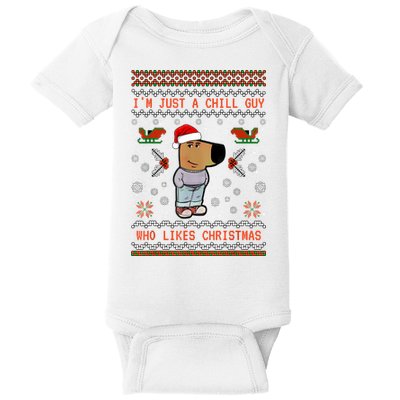 IM Just A Chill Guy Who Likes Christmas My New Character Baby Bodysuit