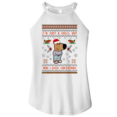 IM Just A Chill Guy Who Likes Christmas My New Character Women's Perfect Tri Rocker Tank