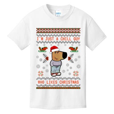 IM Just A Chill Guy Who Likes Christmas My New Character Kids T-Shirt