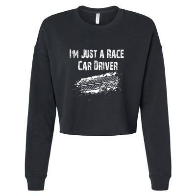 IM Just A Race Car Driver Cropped Pullover Crew