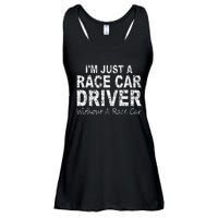 IM Just A Race Car Driver Without A Race Car Saying Ladies Essential Flowy Tank