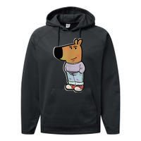 IM Just A Chill Guy Funny Meme Funny Chill Dog Meme Performance Fleece Hoodie