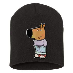 IM Just A Chill Guy Funny Meme Funny Chill Dog Meme Short Acrylic Beanie