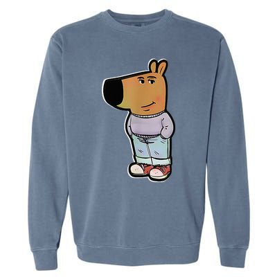 IM Just A Chill Guy Funny Meme Funny Chill Dog Meme Garment-Dyed Sweatshirt