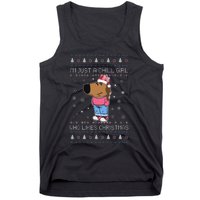 IM Just A Chill Girl Who Likes Christmas Ugly Sweater Tank Top