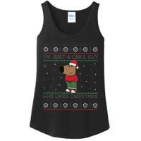 IM Just A Chill Guy Who Like Christmas Trending Meme Ladies Essential Tank