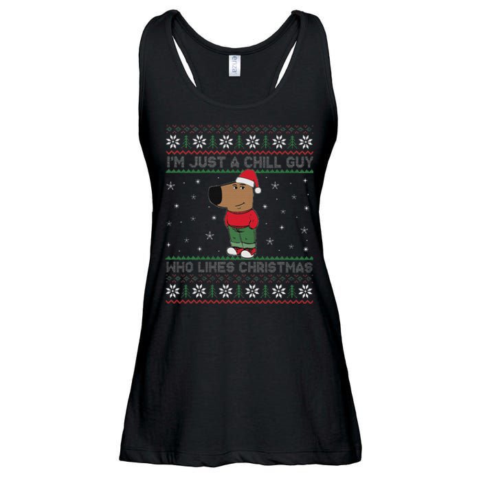 IM Just A Chill Guy Who Like Christmas Trending Meme Ladies Essential Flowy Tank