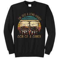 Im Just A LongHaired Son Of A Sinner Funny Whiskey Glasses Sweatshirt