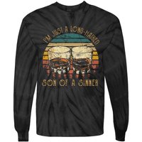 Im Just A LongHaired Son Of A Sinner Funny Whiskey Glasses Tie-Dye Long Sleeve Shirt