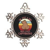 IM Just A Girl Who Loves Capybaras Respect Capybara Metallic Star Ornament