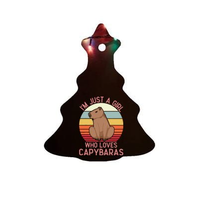 IM Just A Girl Who Loves Capybaras Respect Capybara Ceramic Tree Ornament