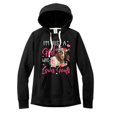 I'm Just A  Who Loves Goats Women's Fleece Hoodie