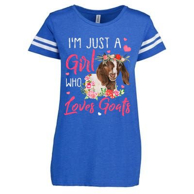 I'm Just A  Who Loves Goats Enza Ladies Jersey Football T-Shirt