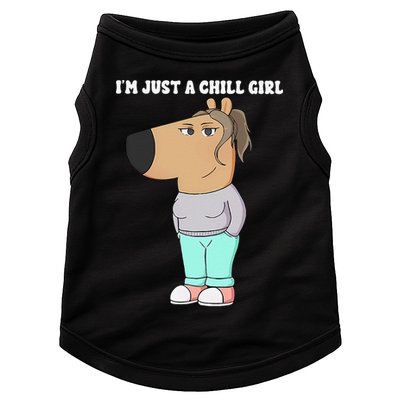 Im Just A Chill Girl Meme Funny Chill Girl Gift Doggie Tank
