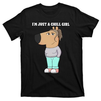 Im Just A Chill Girl Meme Funny Chill Girl Gift T-Shirt